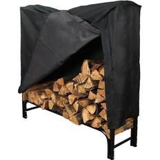 Sunnydaze Decor Outdoor Firewood Log Rack with Cover, QX-4LR-4LRC