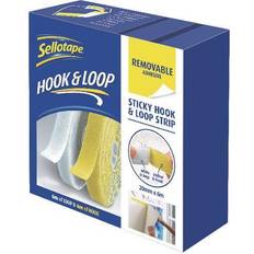 Sellotape Sticky Hook Loop Strip Removable Strip