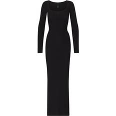 Black - Long Dresses - Solid Colours SKIMS Soft Lounge Long Sleeve Dress - Onyx