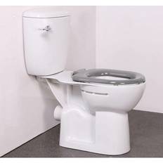 NymaPRO Comfort Raised Height Closed Coupled Toilet wc Bathroom Grey Doc m White