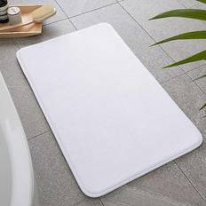 White Non-Slip Bath Mats Catherine Lansfield Anti Bacterial Memory Foam