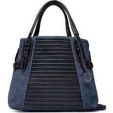 Rieker H1083-12 Grab Strips Blue Black Womens Handbag