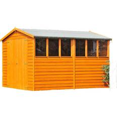 Brown Outbuildings Shire Overlap DD Garden Shed 10'x6' (Building Area )