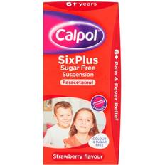 Calpol Six Plus Sugar Free and Colour Free Suspension Strawberry Flavour