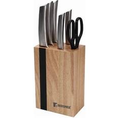 Bergner of Kitchen Knives Stand Keops Wood steel Knife Set