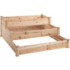 OutSunny 3-Tier Wooden Raised Bed 124x124x56cm