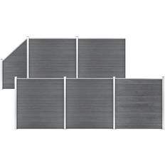 vidaXL WPC Fence Set 5 Square