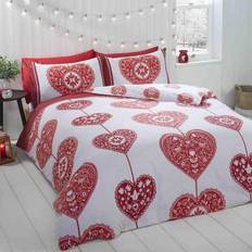 MCU Rapport Hearts Scandi Cover Duvet Cover Red (200x200cm)