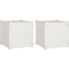 vidaXL Garden Planters 2 Pinewood 40x40x40cm