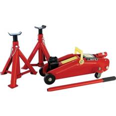 Carpoint Trolley Jack and 2 Axle Stand Set 2000