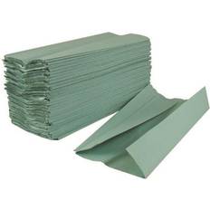 2Work 1-Ply C-Fold Hand Towels Green Pack of KF03801