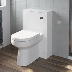 Artis White Gloss Flat Pack Concealed Cistern Unit & Tivoli Toilet 500mm Width