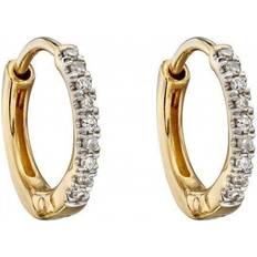 Elements 9ct Diamond Huggies 10mm Earrings GE2320