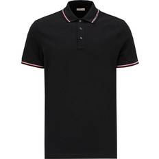 Moncler Collar Logo Polo Shirt - Black