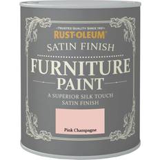 Rust-Oleum Satin Paint Pink 750Ml Wood Paint Pink 0.75L