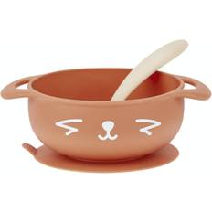 Babymoov Silicone Bowl & Spoon Set-Fox