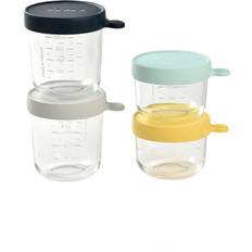 Machine Washable Baby Food Containers & Milk Powder Dispensers Beaba Glass Storage Jars 4-pcs