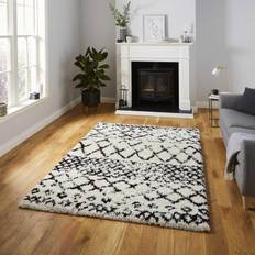 Think Rugs Scandi Berber G272 White, Black 120x170cm