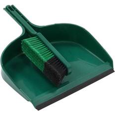 JVL Outdoor Large Dustpan And Brush, Green