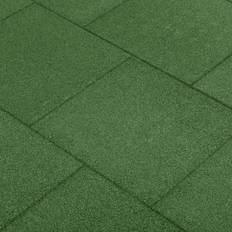 Green Anti Fatigue Mats vidaXL Fallskyddsmattor 24 st gummi 50x50x3 grön