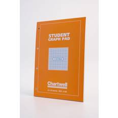 Clairefontaine Chartwell Student A4 Graph Pad 1/5/10mm Grid 70gsm 50 Sheets White/Bl