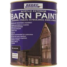Black Finger Paints Bedec Satin Barn Paint 5L Black