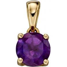 Elements February Birthstone Pendant - Gold/Amethyst