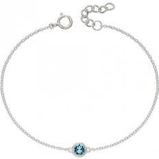 Grey Jewellery Bracelet Birthstone Bracelet Aquamarine Crystal B5286