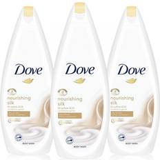 Dove Bath & Shower Products Dove Body Wash Nourishing Silk Natural Moisturiser for Silky Soft Skin, 3x720ml Cream