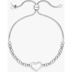 Simply Silver Open Heart Toggle Bracelet