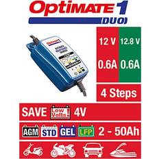 Optimate 1 DUO (TM402-D) 12V/12.8V, 0.6A, 4-stage charger for 2-20Ah Std/AGM/GEL/LFP