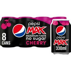 Pepsi Drinks Pepsi Max Cherry No Sugar Cola Can 33cl 8pack