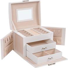 Songmics 3-Tier Jewelry Box - White