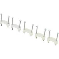 TRU Components TC-DNF13203 Cable clips 1593093 Bundle Ø range 12.50 mm (max) 2-lug White 100 pc(s)