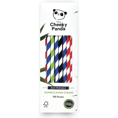 The Cheeky Panda Multicoloured Bamboo Paper Straws