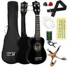 3rd Avenue Soprano Ukulele Black Pack