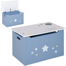 Storage Option Storage Boxes Homcom Kid's Storage Chest with Safety Hinge Handles Air Vents