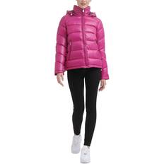 Guess Women's Hooded Puffer Jacket - Hot Pink