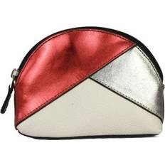 Eastern Counties Leather Betsy Coin Purse Foil/Pewter/White