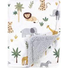 Hudson Baby Safari Plush Sherpa Blanket In Green Green 30in X 40in