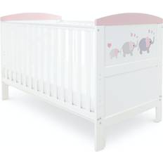 Pink Cots Kid's Room Ickle Bubba Coleby Cot Bed Elephant Love 29.5x56.7"