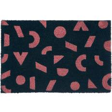 Premier Housewares Shapes Doormat Black/Pink Black, Pink