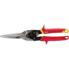 Milwaukee Sheet Metal Cutters Milwaukee 11.5 in. Forged Alloy Straight Aviation Sheet Metal Cutter