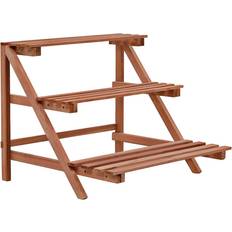 vidaXL 3-Tier Plant Stand Cedar Wood Brown