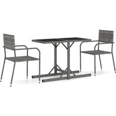 vidaXL 3072480 Patio Dining Set, 1 Table incl. 2 Chairs