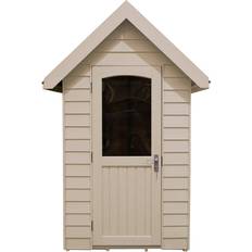 Forest Garden 6 Apex Redwood Overlap Retreat Shed Cream (Building Area )