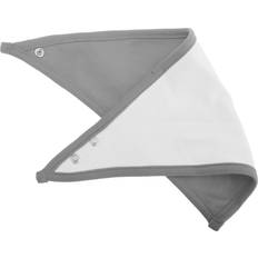 Babybugz Baby Plain Bandana Bib (Pack of 2) (One Size) (White/Heather Grey)