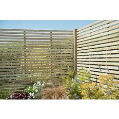 Forest Garden Single Slatted Fence Panel 1800