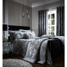 Catherine Lansfield Crushed Velvet Duvet Cover Silver (200x200cm)