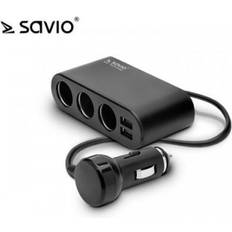 Savio Elmak charger Cigarette lighter splitter with 2x USB 12/24V SA024-SAVIO SA-024